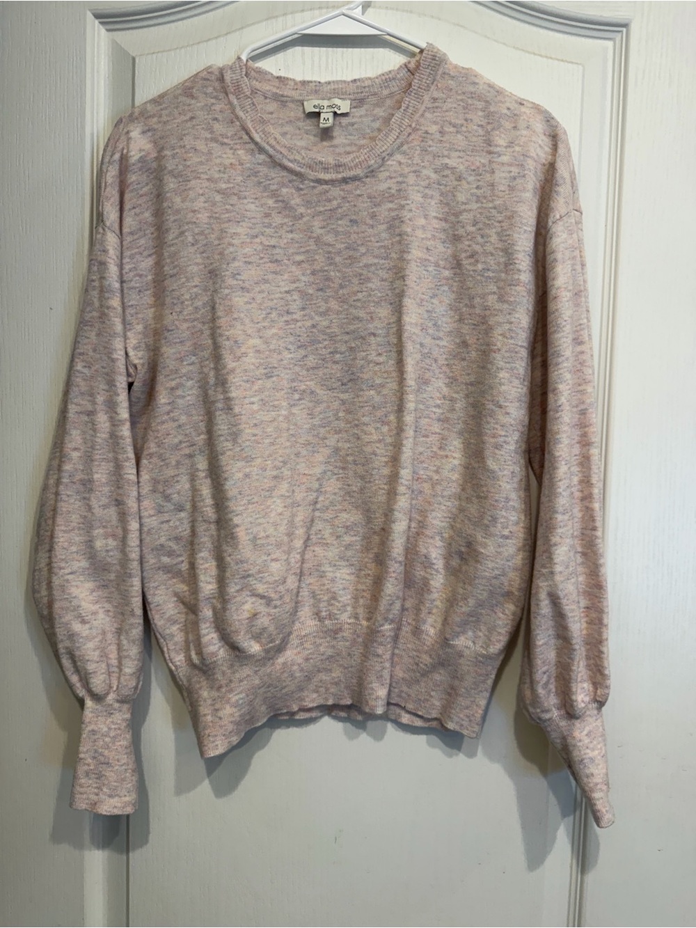 Ella Moss Heathered Pink Crewneck Sweater